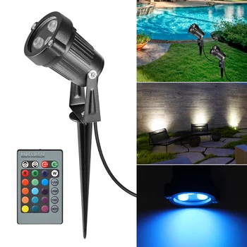 

High Quality New Style Garden Lawn Lamp Light Outdoor Remote Control LED Spike Light 6/8/12W Path Landscape Waterproof Spot Bulb