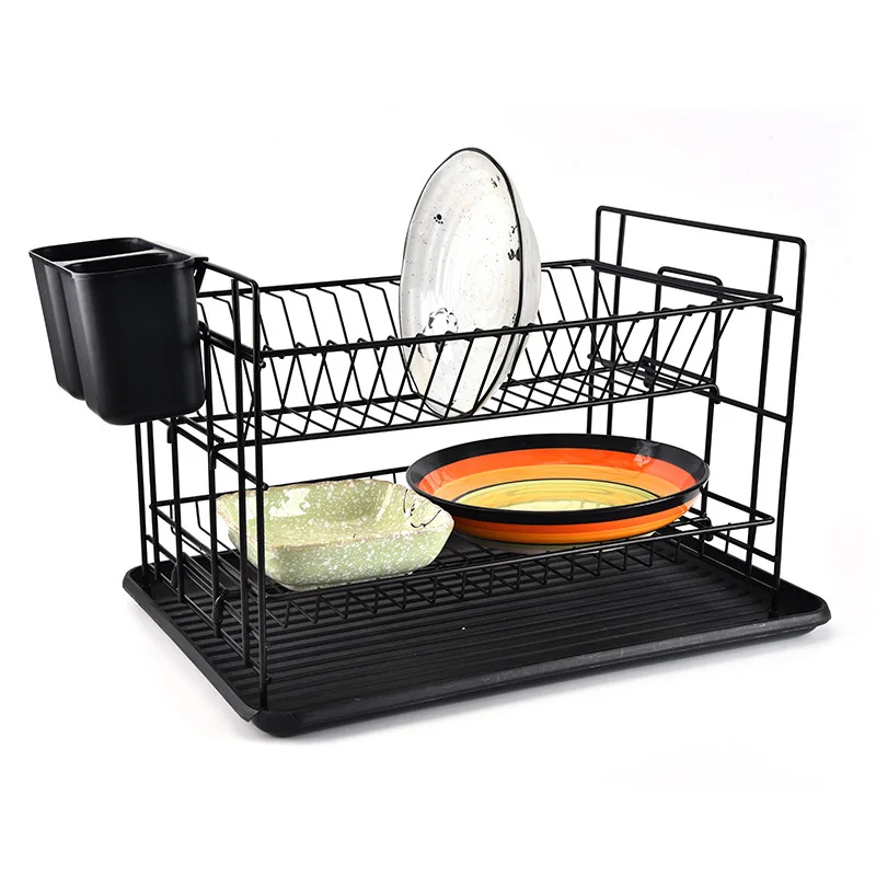 

More Function Kitchen Luggage Carrier To Ground Two Layer Dish Rack Kitchen Arrangement Accept Frame Bowls And Dishes