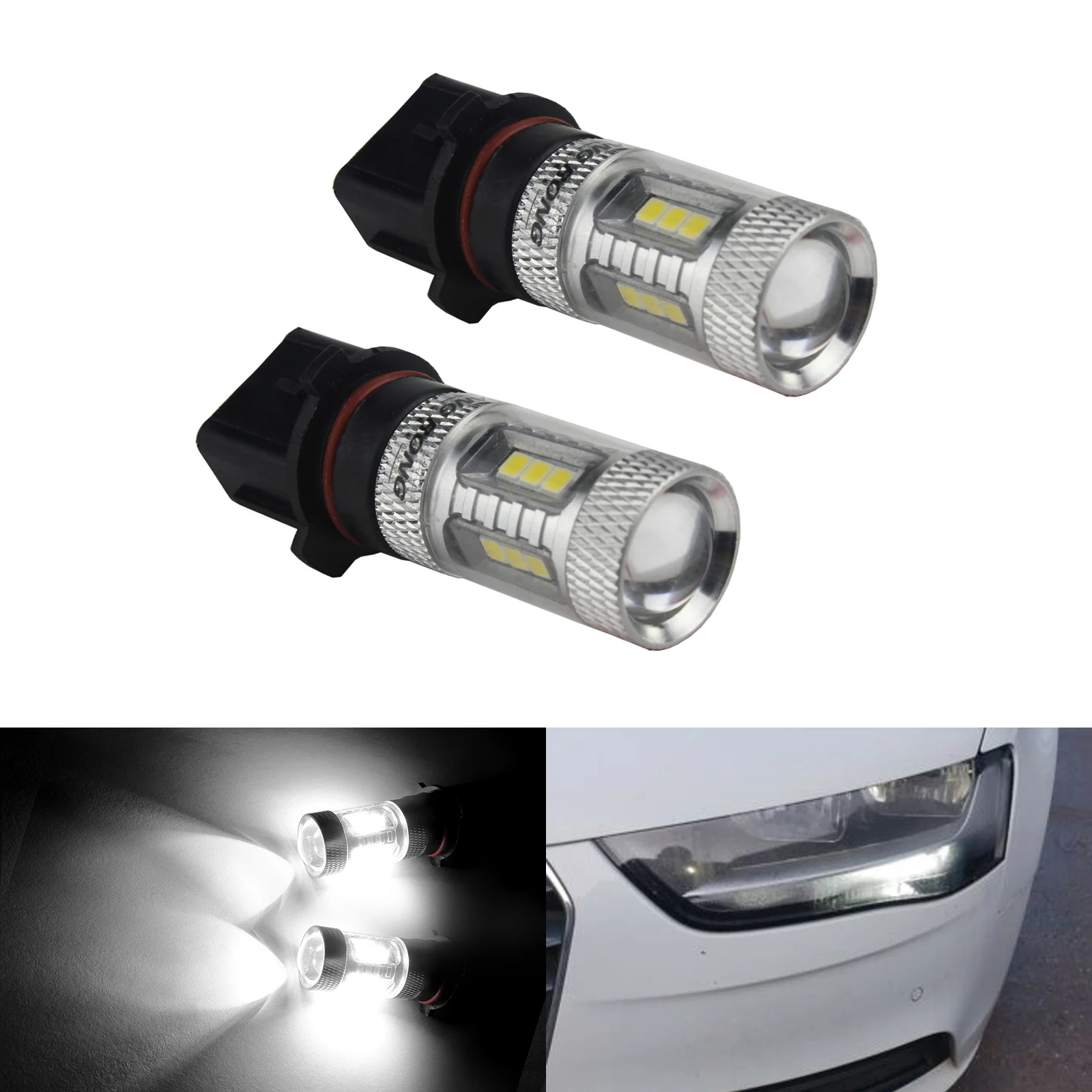 ANGRONG P13W PSX26W 15 SMD светодиодные фары противотумансветильник ры лампы DRL для SKODA YETI