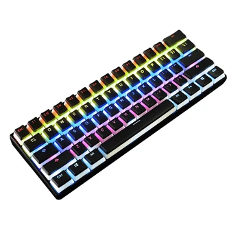 

104 Keycaps PBT Key Cap Double-Layer Milk 104-Key Shape Light Transmission Corded Keyboard Mechanical Keyboard Keycap For RGB