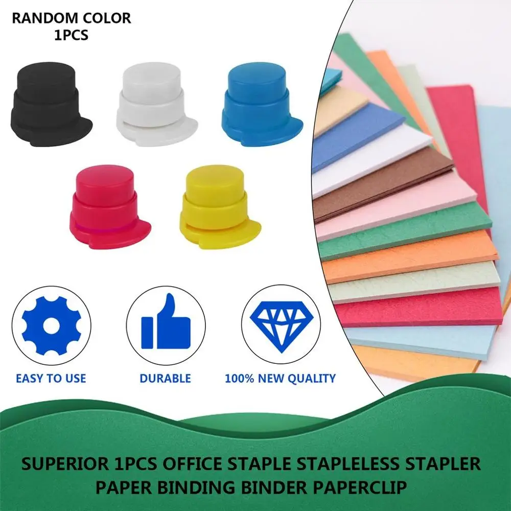 Staple Free Stapler Mini Stapleless Stapler Paper Binding Binder Paperclip Punching Office School Stationery