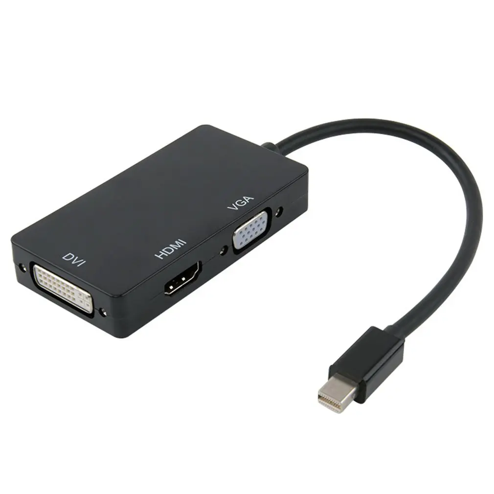 MINIDP TO VGA 3 в 1 Mini displayport DP Thunderbolt to DVI VGA HDMI конвертер Кабель-адаптер для iMac Mac Mini Pro Air Book для монитора ТВ - Цвет: MINIDP TO VGA