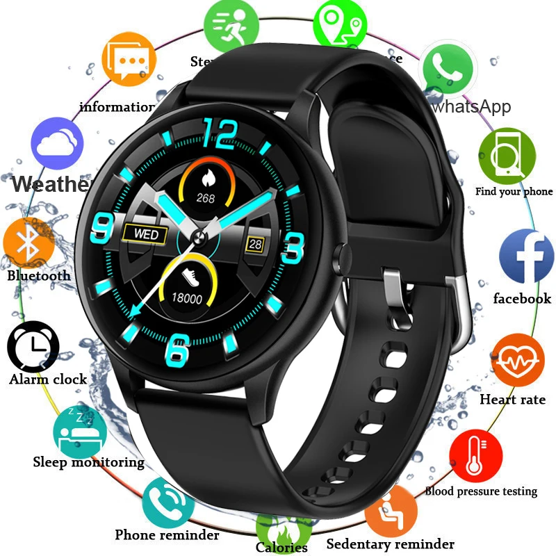 

Body Thermometer Smart Watch Men Women Blood Pressure Oxygen Monitor Fitness Tracker Watch For Android IOS Waterproof Smartwatch