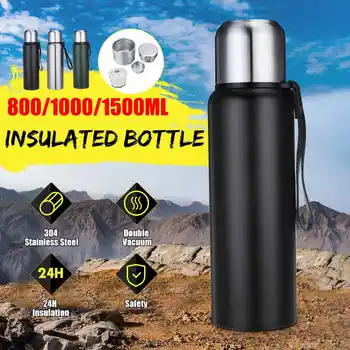 

800/1000/1500ml Double Wall Stainless Steel Vacuum Flasks Thermoses Cup Coffee Tea Milk Travel Mug Thermo Bottle Gift Thermocup
