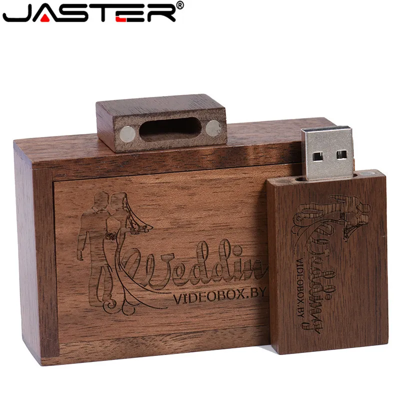 JASTER (5 шт. бесплатный логотип) USB 2 0 Деревянный Квадратный Блок + коробка флэш