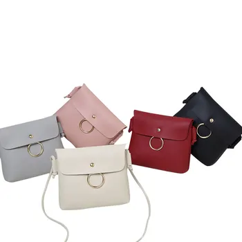 

Fashion Small Women Bag For Women Handbags PU Leather Shoulder Bags Metal Ring Messenger Crossbody Bag