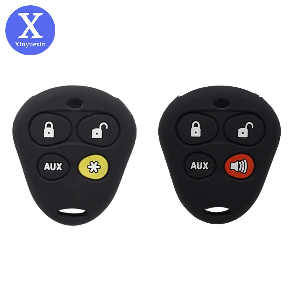 Xinyuexin New Silicone Car Key Case Cover for Viper Keyless Entry Remote 4 Buttons Car Accessories Auto Anti-theft Device xinyuexin 2 3 buttons car remote entry key shell case for mitsubishi diamante montero sport galant lance outlander eclipse refit