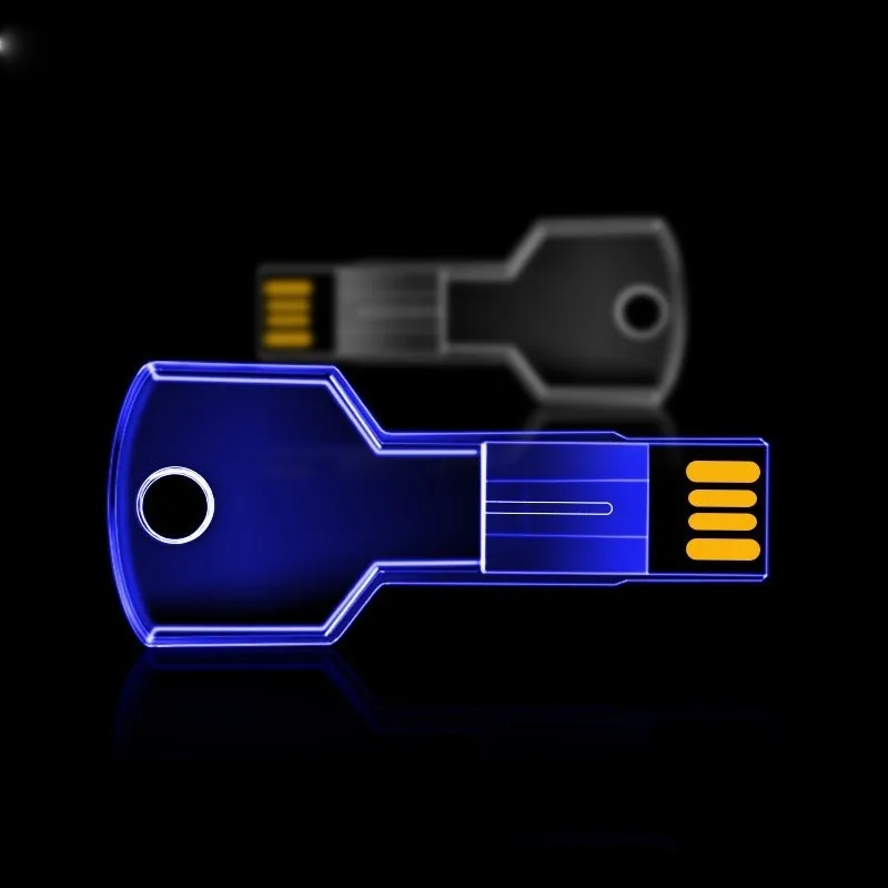 Пользовательский логотип Прозрачный ключ USB 2,0 флэш-накопитель