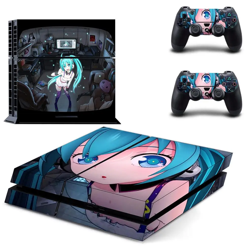 Hatsune Miku PS4 наклейка s Play station 4 кожа PS 4 наклейка Наклейки Обложка для playstation 4 PS4 консоль и контроллер Кожа винил - Цвет: DPTM1964