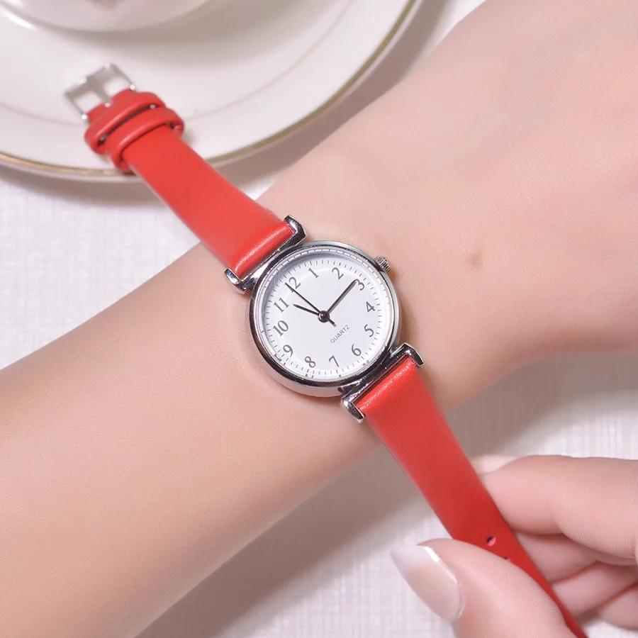 

Exam for Small Korean-style Women's Students Quartz Belt Watch with Numbers Small Cap Women's Watch