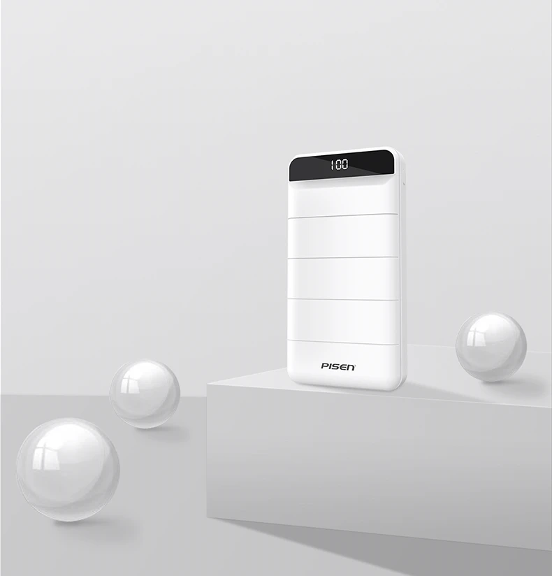 PISEN портативный внешний аккумулятор 20000 мАч Power Bank Быстрая зарядка повербанк Dual USB