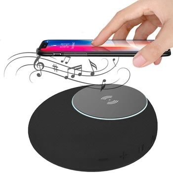 

Neubiede Bluetooth speaker power bank 10W wireless charger speakers Bluetooth speaker with wireless charging and power bank