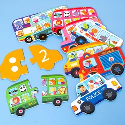 Puzzle en bois de grande taille, jeu de bureau Simple pour le développement de l'intelligence des bébés, éducation précoce des enfants, jouet artisanal 