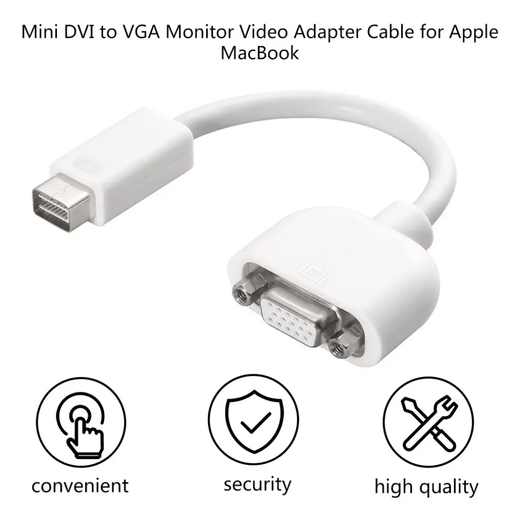 1 шт. Мини DVI к VGA монитор видео адаптер кабель для Apple для MacBook дропшиппинг