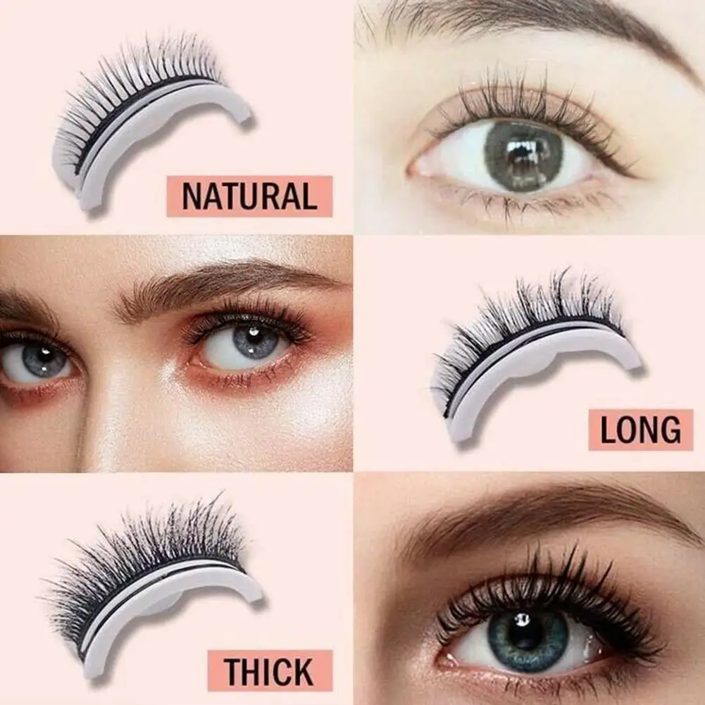Reusable Self Adhesive Eyelashes Natural Multiple reversible glue free
