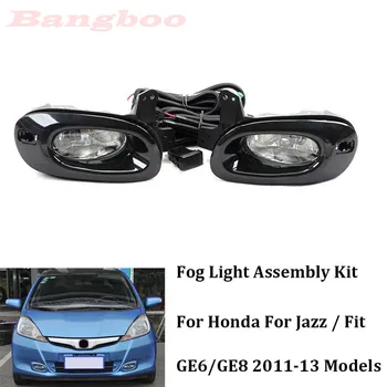 

1set Car Replacement Front Bumper Fog Light For Honda Fit/Jazz GE6 GE8 2012-2013 With Wire Switch Blub Trim Cover