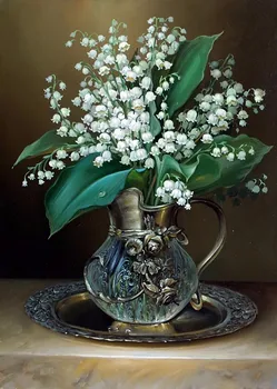 

5D Diamond Embroidery Diamond Mosaic Lily of the valley fashionThe Paintings of Rhinestone diy Diamond Art flowers