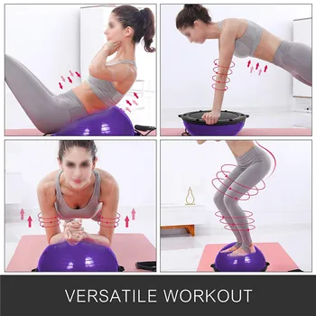 

Anti-burst Exercise Half Balls Pilates Yoga Tools Balance Non-slip Fitness Exercise Training Core Strength Yoga Ball