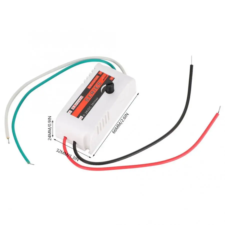 Микро PWM DC мотор темп контроллер регулятор универсальный DC 6-28 в 3A пластиковый корпус регулятор двигателя