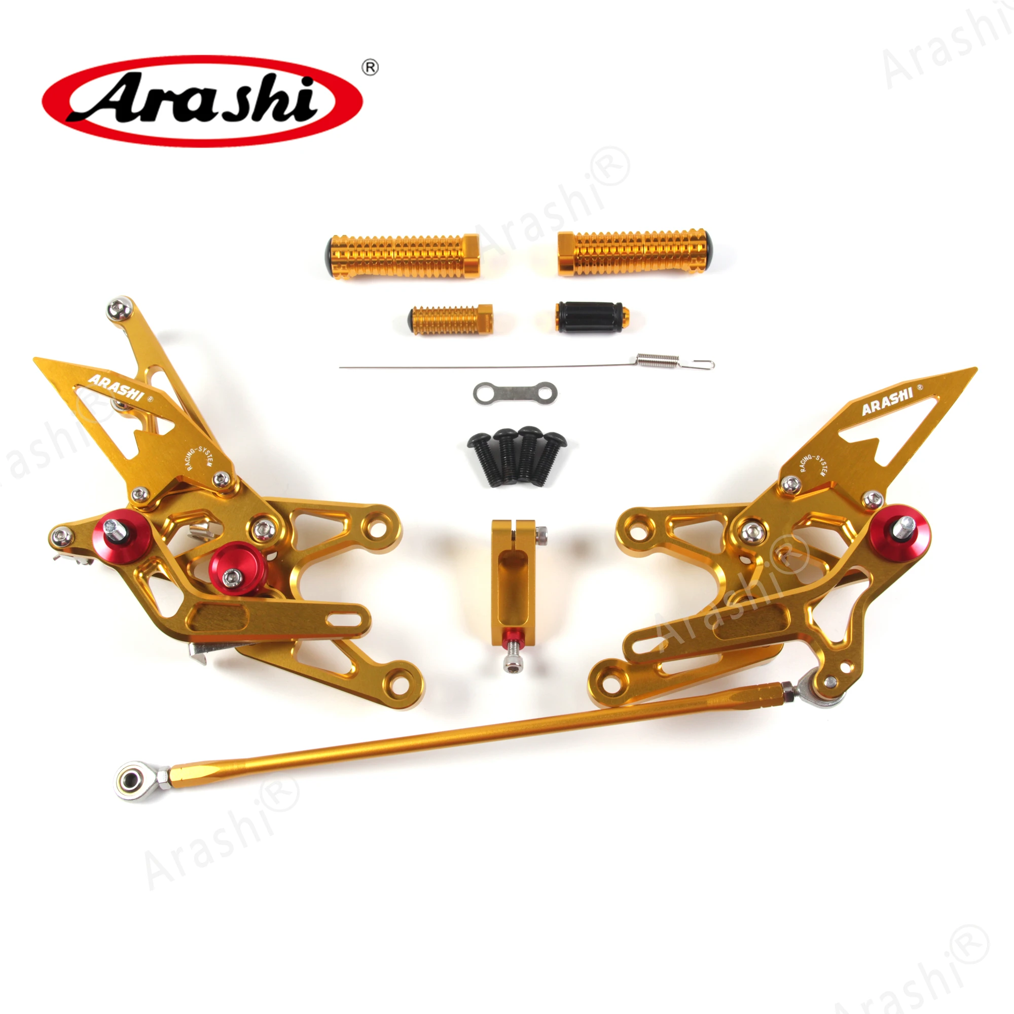 Arashi 1 набор с ЧПУ Регулируемая подножка для YAMAHA YZF R1 2007 2008 мотоциклетные наездники задние наборы подножки Rearset YZF-R1 YZFR1