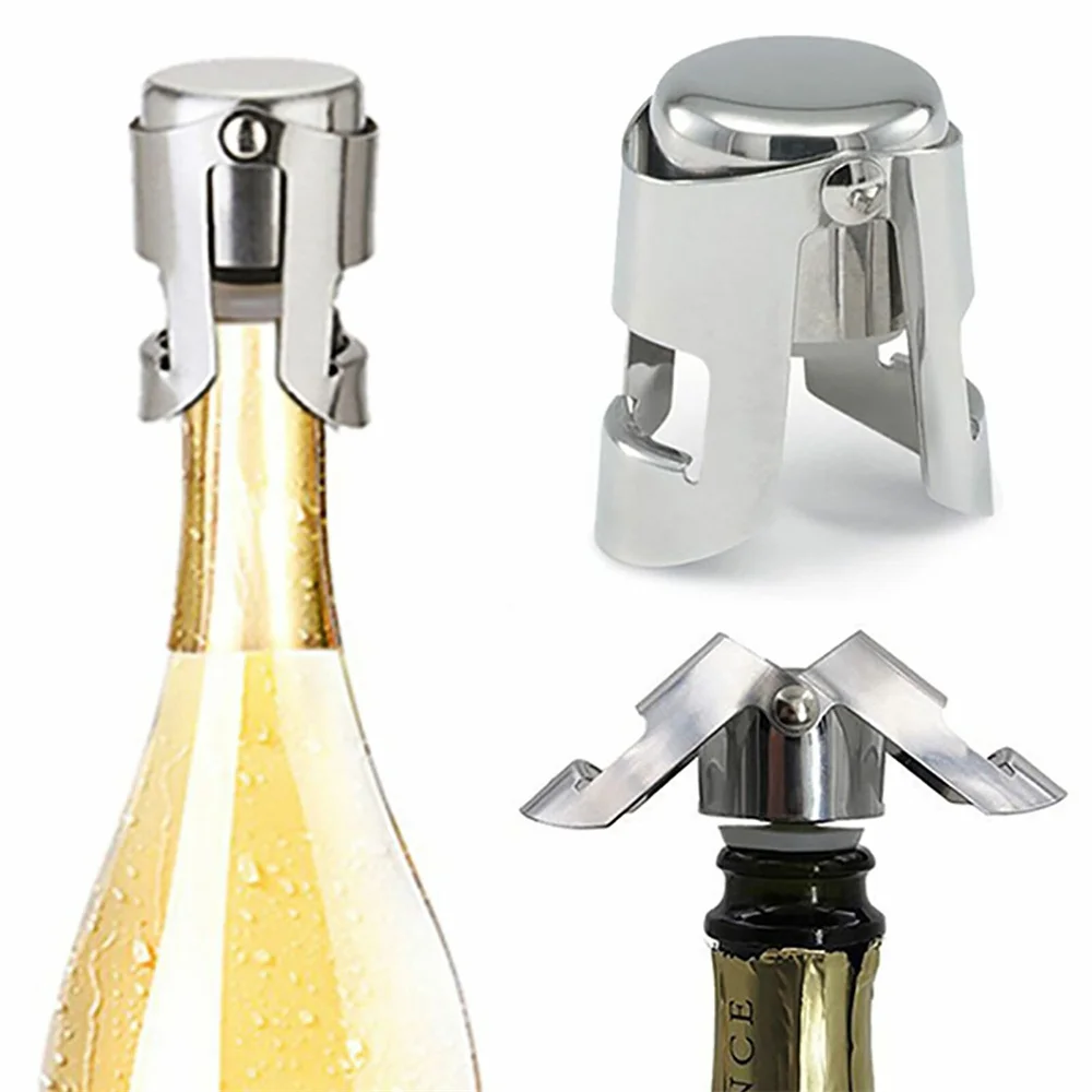 Stainless Steel Sparkling Wine Stopper Double Button Champagne Stopper