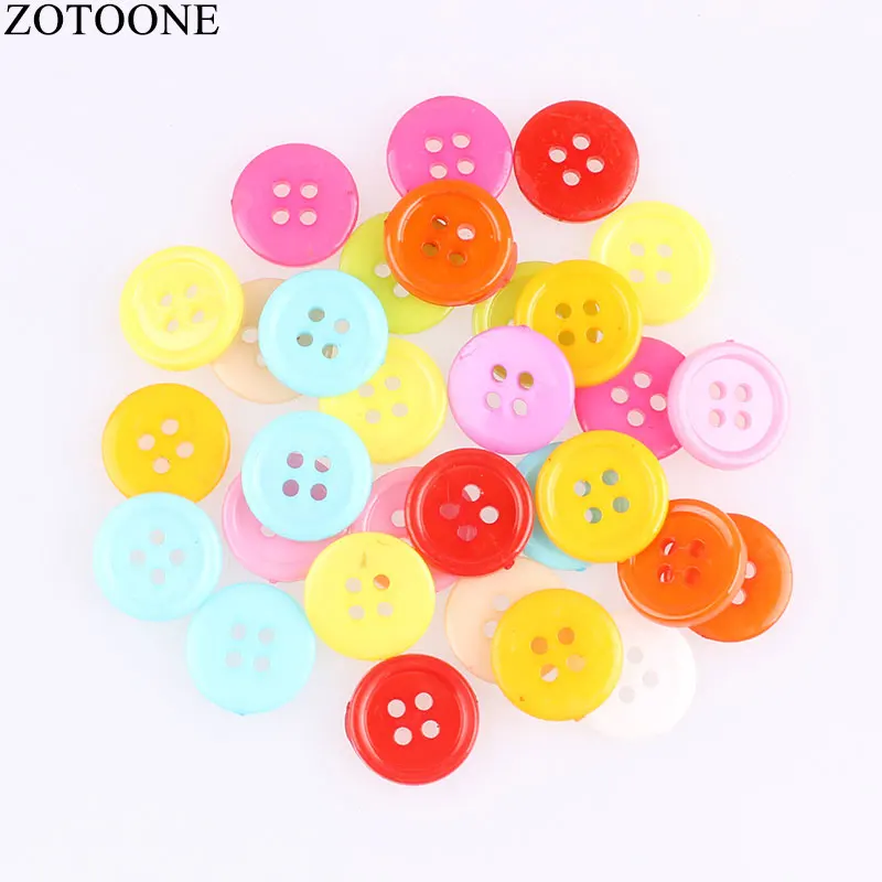 

ZOTOONE 15MM Handmade Colorful Round Plastic Buttons Noel Accessories Scrapbooking for Clothing DIY Craft Decoration Sewing E