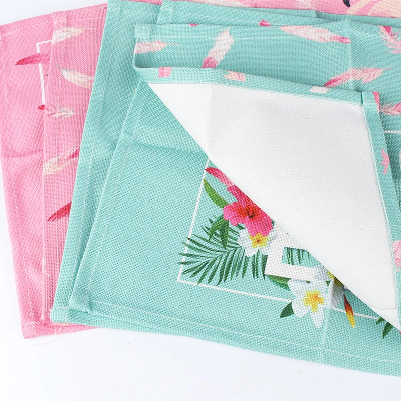 1 шт. льняная Подушка держатель для рук коврик для дизайна ногтей салонный маникюр практика Розовый фламинго узоры японский стиль моющиеся