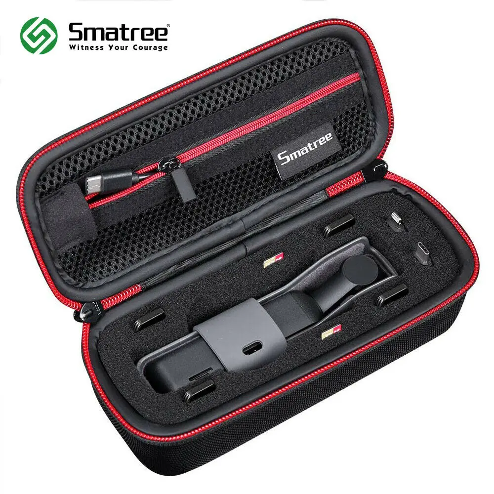 Smatree Портативная сумка для DJI Osmo Pocket, адаптер для смартфона, фильтры для объектива, кабель питания чехол для переноски, жесткая сумка для хранения