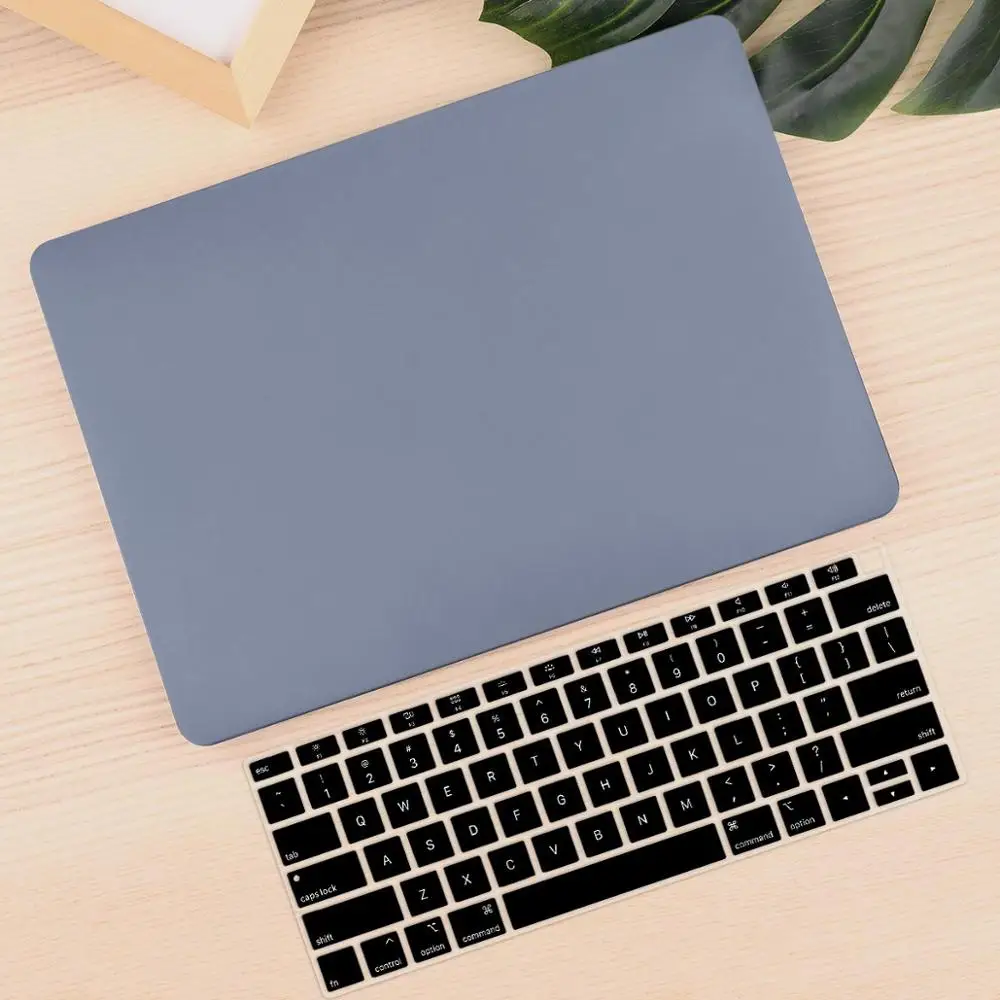Чехол для ноутбука 4 в 1 для MacBook Air 11, 13 дюймов и Pro retina 13,3, 15,,,, кристально Матовый Жесткий чехол для клавиатуры - Цвет: Lavender Gray