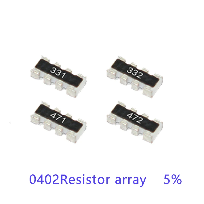 

100pcs 0402*4 8P4R 2*4P SMD Network Resistor Array 5R1 5.1ohm 51ohm 510ohm R 5.1K 51K 510K 511 512 513 514