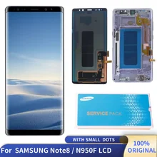

100% Original AMOLED LCD For Samsung Note 8 N950 N950F SM-N950F/DS Touch Screen Digitizer Galaxy Note 8 LCD Display with Dots