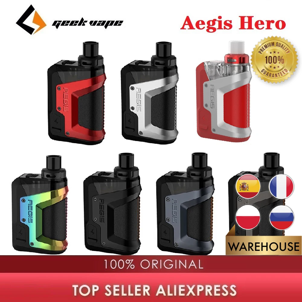 Набор для вейпа Geekvape Aegis Hero электронная сигарета с аккумулятором 1200 мАч 45 Вт баком