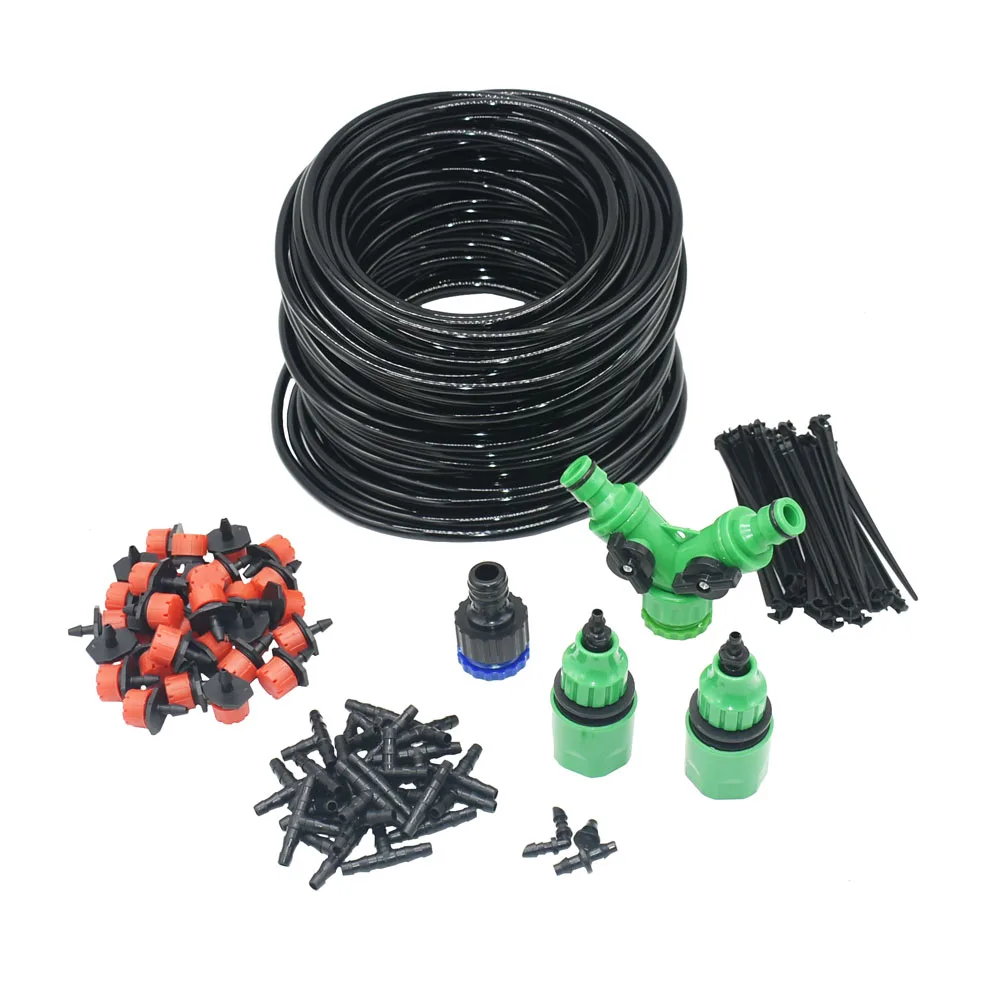 

50M-5M DIY Drip Irrigation System Automatic Watering Garden Hose Micro Drip Watering Kits with Adjustable Drippers