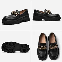 BeauToday-Mocassins en Cuir de Vache group pour Femme, Chaussures Rondes en Métal, à Plateforme JOSlip-on, Faites à la Main, I27748 6