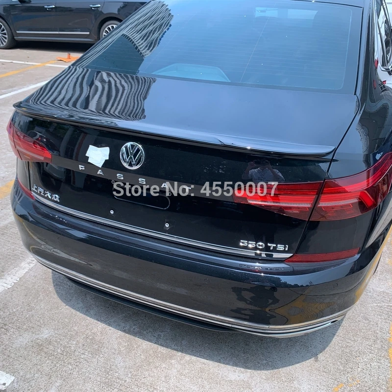 For Volkswagen Passat Spoiler High Quality ABS Material Primer Color Rear Trunk Wing Spoiler Car Lip Wing