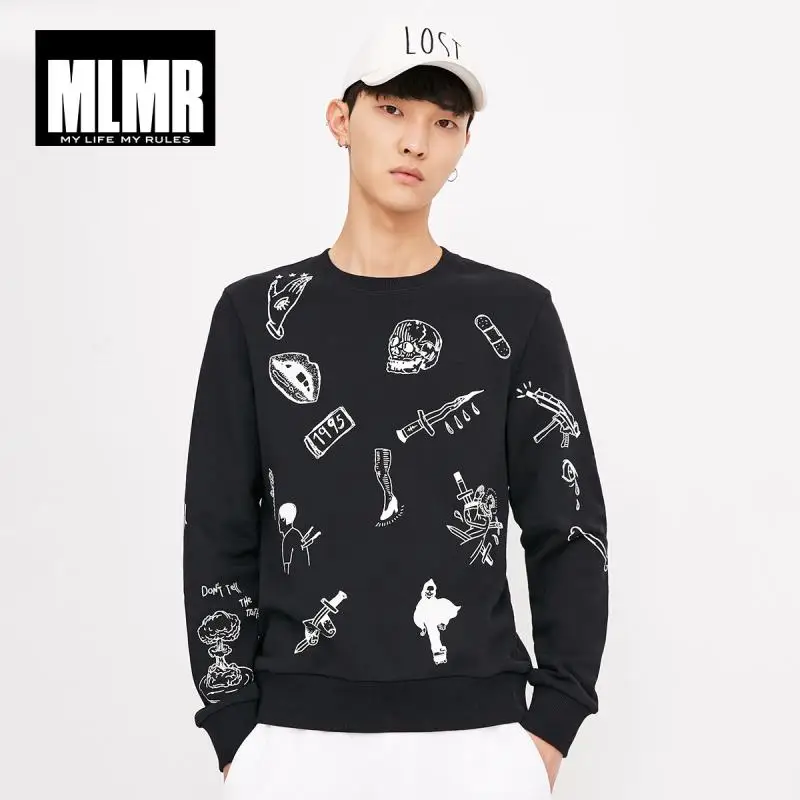 

JackJones Trend Print Cotton Round Neck Men's Autumn Long Sleeve Hooded Cool Menswear 218333526