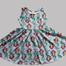 Весенне-летняя детская одежда для маленьких девочек; крученое платье; бутиковое коричневое платье без рукавов с принтом Совы из 100 хлопка