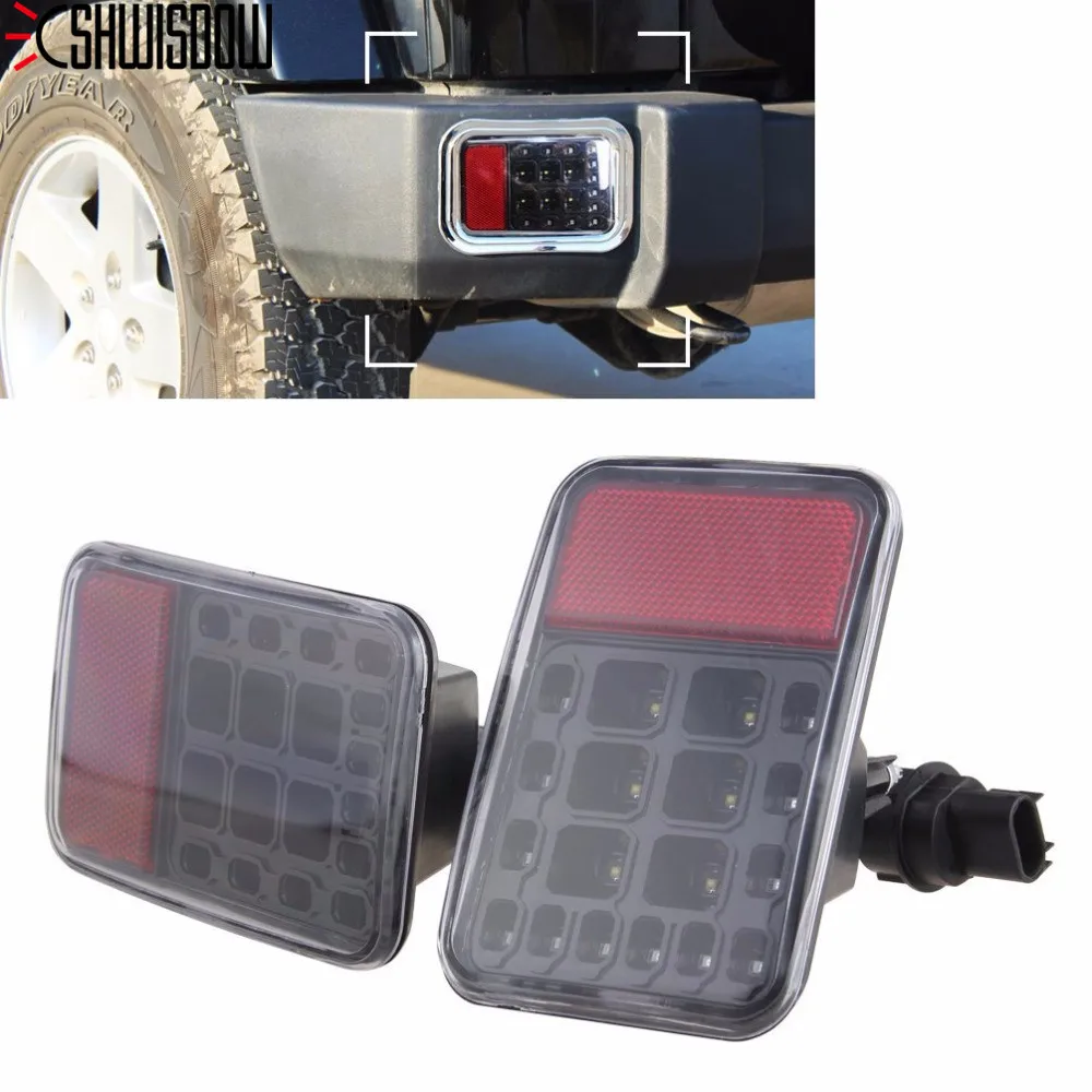 Пара светодиодных противотуманных фар заднего бампера для Jeep Wrangler JK 2007-2018 |