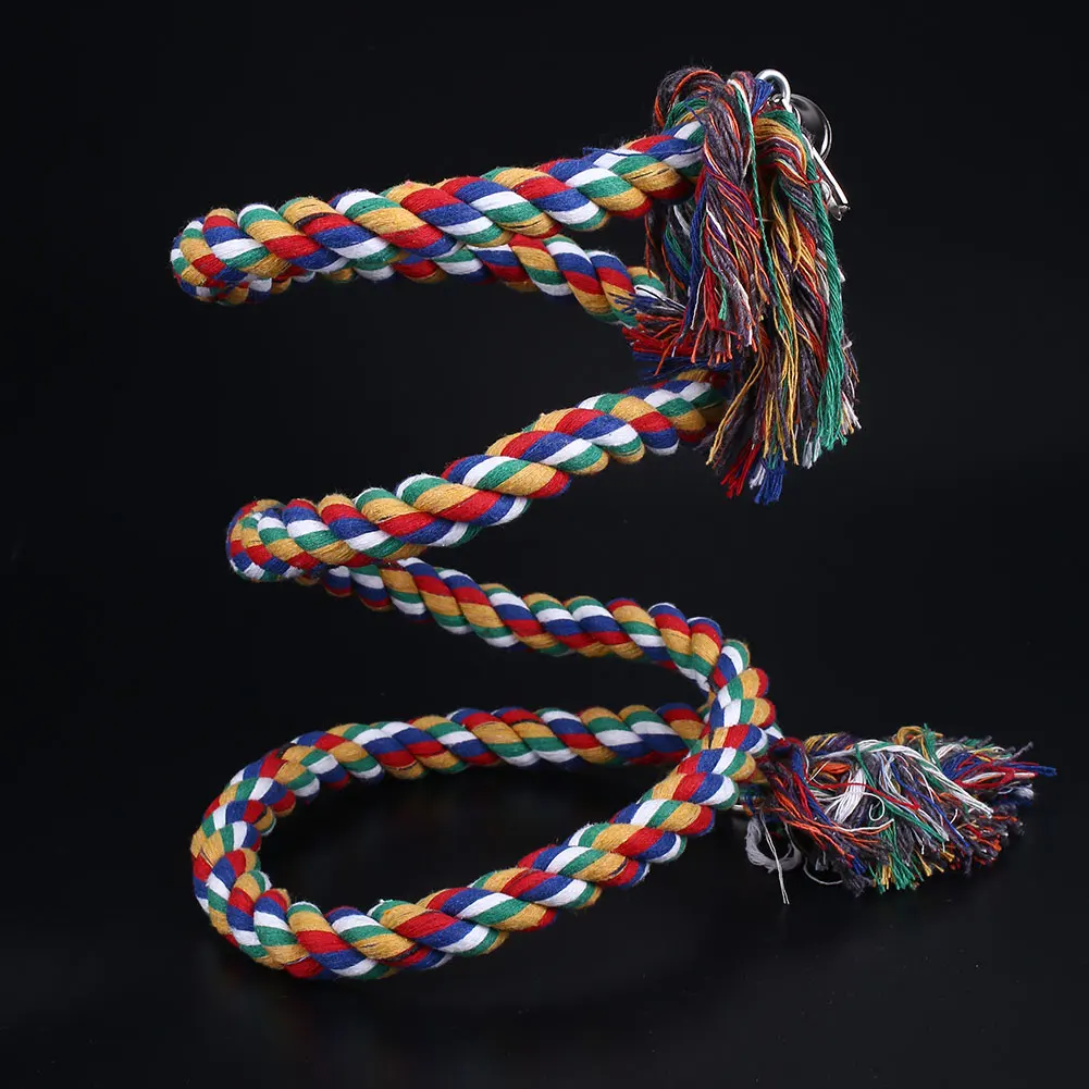 1.5M Канат для попугаев для домашних животных Птица катушки качели perches Cockatiel Conure волнистая клетка игрушка - Цвет: 1.5M