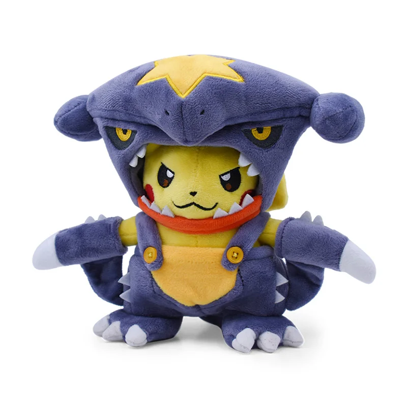 Горячие игрушки 20-24 см 7,9-9,4 ''Пикачу Косплей тиранитар Hydreigon Charizard Snorlax Ampharos Garchomp Мягкие плюшевые игрушки плюш - Цвет: 20cm Garchomp