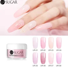 Ur Sugar 5 мл желе розовый Dip порошок для ногтей градиент французские ногти погружение порошок блеск украшение натуральный сухой без лампы