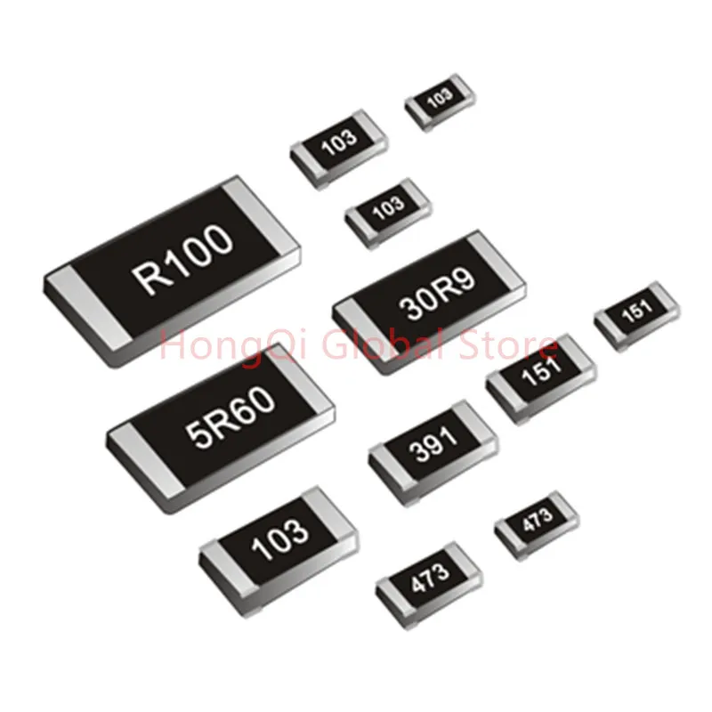 SMD Resistors 0R ~ 10M 1/2W 0 1 10 100 150 220 330 Ohm 1K 2.2K 10K 100K 1R 10R 100R 150R 220R 330R 100Pcs smd resistor smd chip resistor