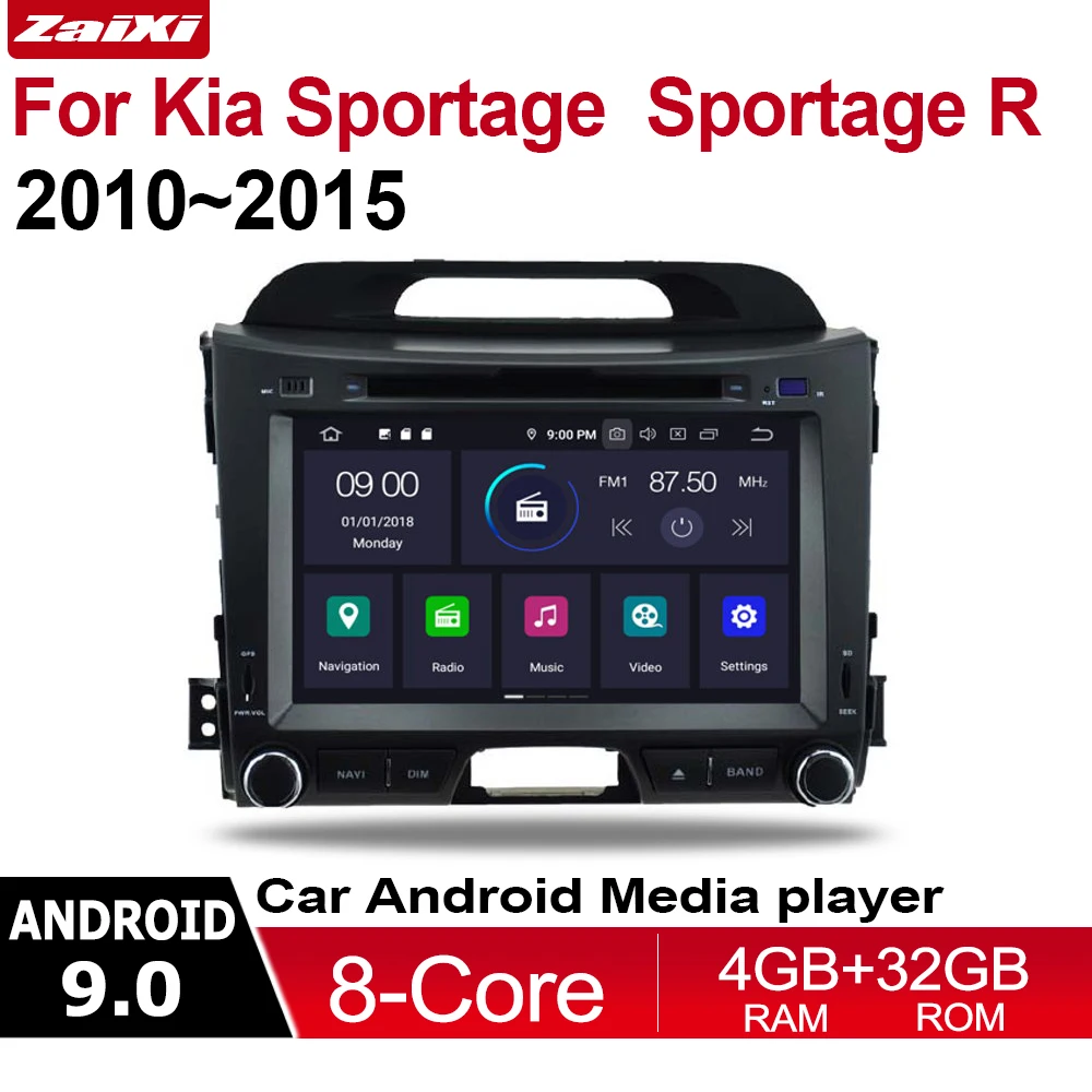 

2 Din Car Multimedia Player Android 9 Auto Radio For Kia Sportage Sportage R 2010~2015 DVD GPS 8 Cores 4GB+32GB Bluetooth WiFi