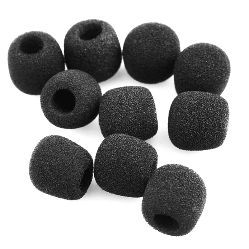 Headset Replacement Cover Gooseneck Sponge Foam Microphone Windscreen Protector 5 Sizes 10pcs