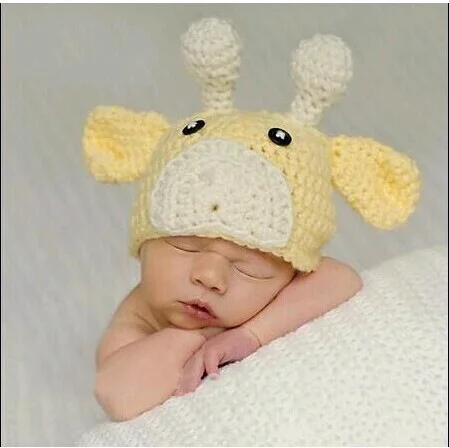 Baby Christmas Elf Long Tail Crochet Beanie Knit Hat Stocking Caps，baby christmas hat Baby photographic props hat