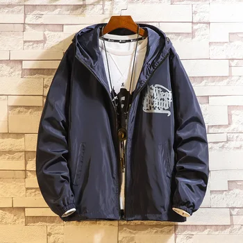 

Summer Jackets Men Coats Jackets Men Hooded Thin Light Patchwork Jacket Outwear Big Size Clothes Chamarras Para Hombre HH50jk28