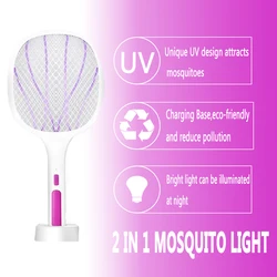 Raquette anti mouches électrique 3000V USB, lampe LED Rechargeable, piège à moustiques d'été, anti insectes 
