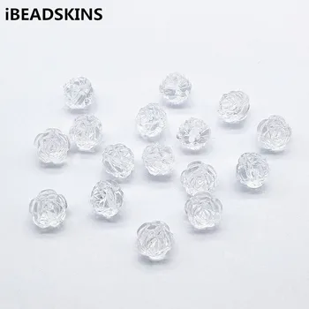 

New arrival! 12mm 700pcs Clear Rose shape beads for Earrings parts,hand Made Necklace Earrings Findings Jewelry DIY