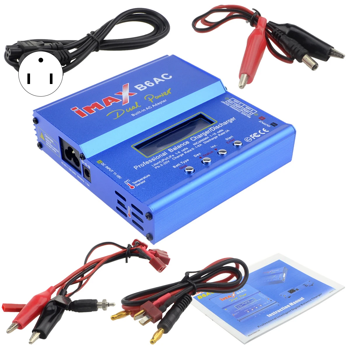 

Li-Po Battery Balance Charger Lipo NiMh Li-Ion Ni-Cd RC Battery Balance AC Digital Chargers Discharger For IMAX B6AC EU US Plug