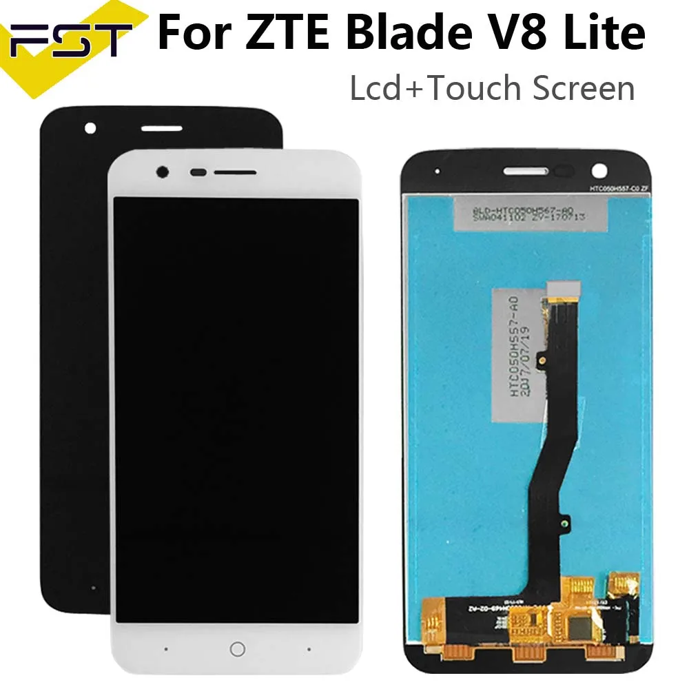 Черный/белый для ZTE V8 Lite ЖК дисплей + сенсорный экран в сборе запасные части